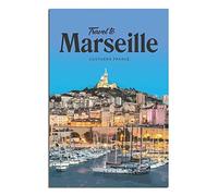 Plaque en étain Marseille France - Décoration murale vintage - Décoration murale pour maison, cuisine, bar, terrasse, grotte - 20 x 30 cm