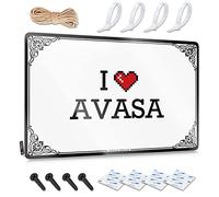Plaque en étain pour garage « I Love Avasa » - Panneaux de salle de bain amusants - Plaque en métal vintage (couleur : couleur, taille : 20 x 30 cm)