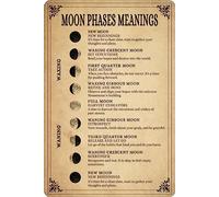 Plaque en étain « Sorcellerie des phases de la lune », 20 x 30 cm - Décoration de bar rétro, art mural de la connaissance par SmartCows, art mural vintage, décoration de cuisine rétro