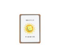 Plaque en étain vintage amusante avec inscription « Moon Of My Life My Sun And Stars » - Décoration murale de cuisine, salle de bain, karaoké - 20,3 x 30,5 cm