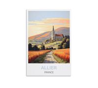 Plaque en étain vintage, décoration murale, Allier, France, vintage, rétro, bar, club, cave, maison, cuisine, décoration murale, panneau rustique, 15 x 30 cm
