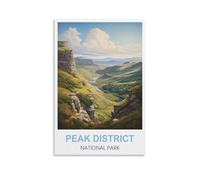 Plaque en étain vintage Peak District National Park, plaque en métal humoristique, décoration murale vintage pour cuisine, jardin, salle de bain, ferme, maison, café, 15 x 30 cm