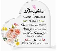 Plaque en forme de cœur en acrylique avec inscription « Always Remember You Are Brave » pour fille