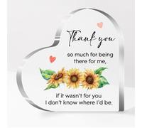 Plaque en forme de cœur en acrylique avec inscription « Thank You So Much for Being There for Me »