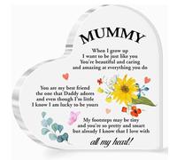 Plaque en forme de cœur en acrylique avec inscription « When I Grow Up I Want To Be Just Like You » - Cadeau pour maman - Cadeau d'anniversaire, de Noël, de fête des mères