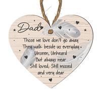 Plaque en forme de cœur pour hommage et réconfort en souvenir, Plaque Funéraire avec inscription « In Loving Memory of Dad: Heartfelt deuil » - 10 cm x 9 cm