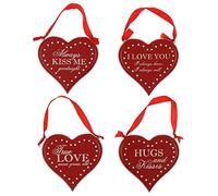 Plaque en forme de cœur rouge - Décoration de mariage Saint-Valentin