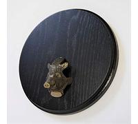 Plaque en forme de trophée ronde sombre AF 17 cm avec tête biseautée