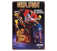 Plaque en m tal HomDeo 8 l x 12 h D coration murale amusante Mortal Kombat Midway Arcade Game Ad Vintage Metal Signs Vintage
