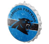 Plaque en m tal vieillie FOCO Carolina Panthers NFL avec capsule de bouteille