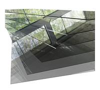 Plaque en matière PET similaire a du verre acrylique 2000x1000x2 mm avec film de protection sur deux côtés