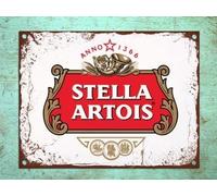 Plaque en métal 20,3 x 30,5 cm style rétro Stella Artois Beer Bar Den Plaques murales Cadeaux