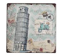 Plaque en métal 20,3 x 30,5 cm Tour Bazar Pise
