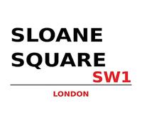 Plaque en métal - 20 x 30 cm - Sloane Square SW1 London