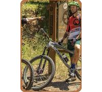 Plaque en métal « A Bike Life Story 2019 » - 20,3 x 30,5 cm - Décoration murale vintage rétro