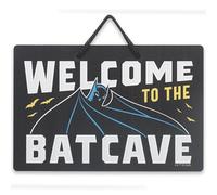 Plaque en métal à suspendre DC Comics Batman Welcome to the Batcave - Décoration murale pour caverne d'homme ou salle de cinéma