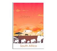 Plaque en métal Afrique du Sud - Décoration murale vintage - Décoration murale pour maison, cuisine, bar, terrasse, grotte - 20 x 30 cm