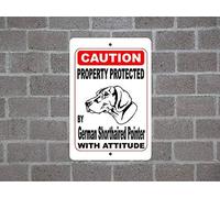Plaque en métal aluminium avec inscription « Property Protected by German Shorthaired Guard » - 20,3 x 30,5 cm