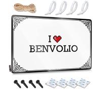 Plaque en métal amusante pour décoration de bureau - Collection rustique - Inscription « I Love Benvolio » - Décoration murale colorée en métal pour magasin et maison (20 x 30 cm)
