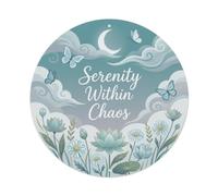 Plaque en métal avec citations de guérison Serenity Within Chaos