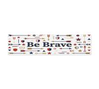 Plaque en métal avec inscription « Be Brave Courage »