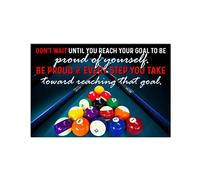 Plaque en métal avec inscription « Be Proud Of Evry Step You Take Toward Reaching That Goal » - 20,3 x 30,5 cm - Décoration murale