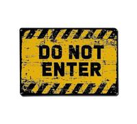 Plaque en métal avec inscription « Do Not Enter »