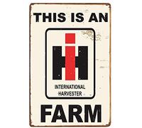 Plaque en métal avec inscription « For This is an International Harvester Farm » - Style rétro - Décoration d'intérieur - 20,3 x 30,5 cm