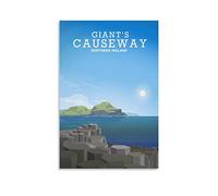 Plaque en métal avec inscription « Giant's Causeway Rock » - Décoration murale vintage pour maison, cuisine, bar, café, club, grotte - 20 x 30 cm