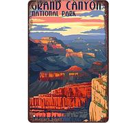 Plaque en métal avec inscription « Grand Canyon National Park » - Pour voyage, bar, café, maison, chambre - Décoration murale - Cadeau extérieur et intérieur - 30 x 43 cm