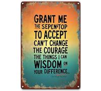Plaque en métal avec inscription Grant Me The Serenity to Accept Things That I Cannot Change - 30,5 x 20,3 cm