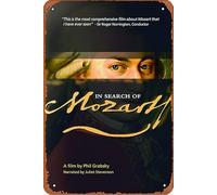 Plaque en métal avec inscription « In Search of Mozart » - 20,3 x 30,5 cm - Décoration murale vintage rétro