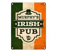 Plaque en métal avec inscription Murphy's Irish Pub