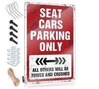 Plaque en métal avec inscription « Seat Cars Parking Only » (20 x 30 cm)