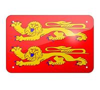 Plaque en métal Basse-Normandie Drapeau Région France Plaque en métal 20,3 x 30,5 cm