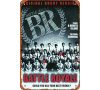 Plaque en métal Battle Royale (UK) Movie (2000) - 20,3 x 30,5 cm - Décoration murale vintage rétro