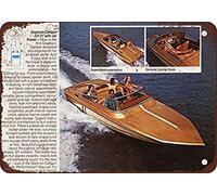 Plaque en métal BDTS Glastron Speedboats 20,3 x 30,5 cm
