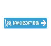 Plaque en métal Bronchoscopy Room Lung Procedure Respiratory Testing | Décoration murale pour café, club, jardin - Plaque en métal - 10,2 x 40,6 cm