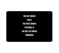 Plaque en métal chic avec inscription « You Are Enough Today, you Were Enough Yesterday » - Décoration murale rustique pour extérieur, garage, restaurant, terrasse, maison - 30,5 x 45,7 cm