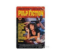 Plaque en métal classique Pulp Fiction Quentin Tarantino Movie Cult Plaque murale Art shabby chic Cadeau 30,5 x 20,3 cm