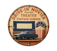 Plaque en métal classique rétro pour cinéma