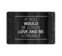 Plaque en métal de ferme avec inscription « If You Would Be Loved Love And Be Loveable » - Décoration de chambre pour homme - 30,5 x 45,7 cm