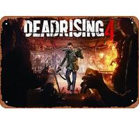 Plaque en métal Dead Rising 4 Game - 20,3 x 30,5 cm - Décoration murale vintage rétro