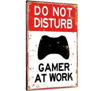 Plaque en métal « Do Not Disturb Gamer At Work » - 20,3 x 30,5 cm