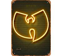 Plaque en métal EICOCO Neon Signs Wu Tang Clan - 20,3 x 30,5 cm - Décoration murale vintage rétro