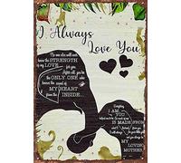 Plaque en métal éléphant avec inscription « I Always Love You No One Else Will Ever Know The Strength Of My For All re Only Loving Mother Thank » - Décoration murale en aluminium - 15,2 x 20,3 cm