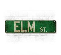 Plaque en métal Elm St Street Signs 40,6 x 10,2 cm