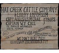 Plaque en métal en forme de colombe Lonesome en métal avec inscription « Hat Creek Cattle Company We Don't Rent Pigs » - Décoration murale vintage pour bar, club de musique, cave, chambre - 30,5 x