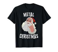 Plaque en métal en Forme de Corne de Noël à Bascule Père Noël T-Shirt