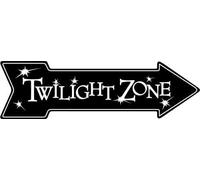 Plaque en métal en forme de flèche Twilight Zone 12,7 x 43,2 cm